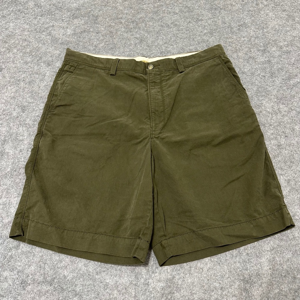 Tommy Bahama Shorts Mens 36 Green Chino 9" Inseam Tencel Cotton Blend